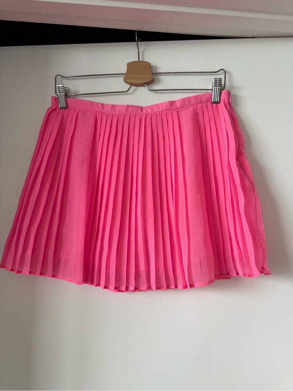 Aeropostale Pleated Hot Pink Mini Skirt - Juniors Skirt